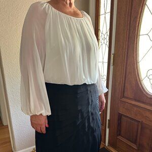 Black And White Womens Formal Evening Dress Size 20W